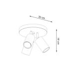 Plafon RING 3P Sollux Lighting SL.1016 czarny 3 reflektory - 5