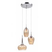 Lampa wisząca  Marano MDM2289/3B Italux  styl nowoczesny lampa ma kolor chromu klosze ze szkła podsufitkna na kole