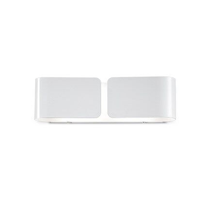Kinkiet Clip AP2 SMALL BIANCO Ideal Lux  014166 jest z  metalu w kolorze białym nowoczesny