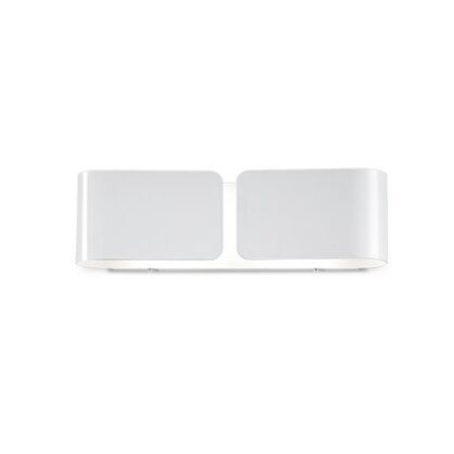 Kinkiet Clip AP2 SMALL BIANCO Ideal Lux  014166 jest z  metalu w kolorze białym nowoczesny
