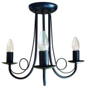 Lampa sufitowa plafon Perła 3 czarna LP-020/3P black light Prestige 