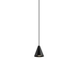 Lampa wisząca BELL/Z 210C  ELKIM  Stożek Czarna lub biała aluminium + szkło LED 4000K / 3000K - 3