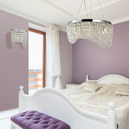 Lampa wisząca Carmen AZzardo AZ1284   z metalu oraz kryształków egipskich nietypowy kształt styl pałacowy kryształowy