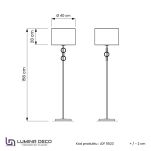 Lampa podłogowa AZZARIA LDF 5523 (MD+WT) Lumina Deco Mosiądz dekoracyjna 156 cm - 6