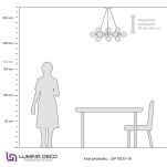 Lampa wisząca MARSIADA LDP 6033-15 (MD) Lumina Deco MOSIĄSZ 15 szklanych kul - 2