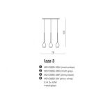 Lampa wisząca IZZA 3 SHINY WHITE AZzardo AZ2320  klosze ze szkła o wykończeniu białym nowoczesna elegancka - 2