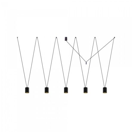 Lampa wisząca More Tone V 5xGU10 czarno/złota 7817