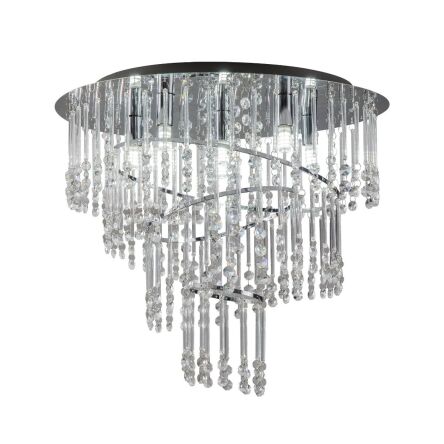 Lampa sufitowa TERRE 19154L ZumaLine Styl elegancki chrom kryształki
