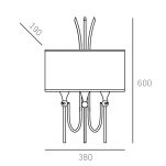 Lampa ścienna kinkiet  Las Vegas - W03711NI COSMO Light wykonana w stylu nowojorskim połączonym z klasycznym nietypowy klosz - 3