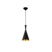 Lampa wisząca Vita LP AZzardo 6005-L AZ1405 z aluminium w kolorze czarno-złotym nowoczesna stożek 