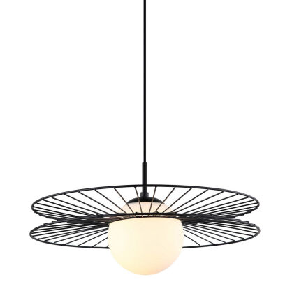 Lampa wisząca SANDY MDM-4002/1 BK Italux STYL LOFTOWY GUSTOWNA METALOWA OPRAWA W KOLORZE CZARNYM