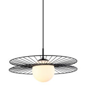 Lampa wisząca SANDY MDM-4002/1 BK Italux STYL LOFTOWY GUSTOWNA METALOWA OPRAWA W KOLORZE CZARNYM