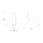 KINKIET ZUMA LINE LOYA WALL W0461-01A-STP7 lampa ścienna regulowana czarny mat - 2