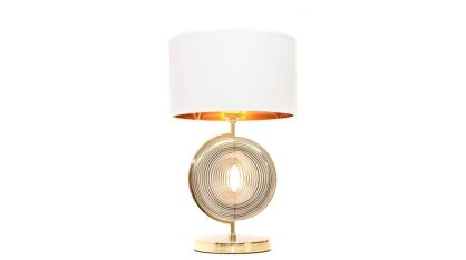 GLAMOUR LAMPA NOCNA BIAŁO-ZŁOTA MONTERONI LDT 5532 (WT+GD) lumina deco
