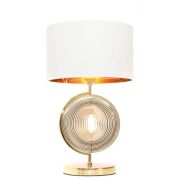 GLAMOUR LAMPA NOCNA BIAŁO-ZŁOTA MONTERONI LDT 5532 (WT+GD) lumina deco