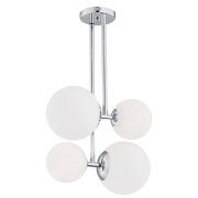 Lampa wisząca ASPEN 1646 Argon Chromowa podstawa + białe klosze