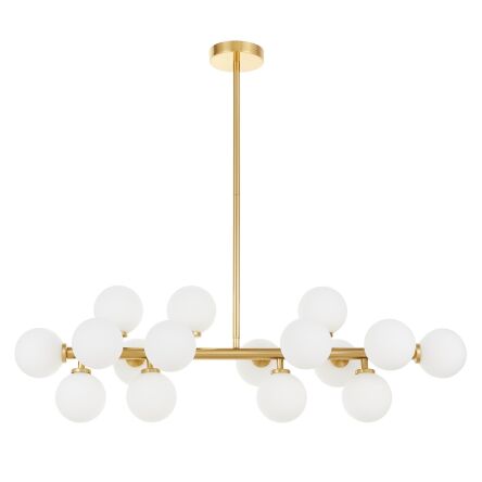 LAMPA WISZĄCA MOSIĘŻNA PETRICA W16 Lumina Deco nowoczesna LDP 6033-16 (MD)
