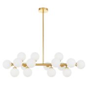 LAMPA WISZĄCA MOSIĘŻNA PETRICA W16 Lumina Deco nowoczesna LDP 6033-16 (MD)
