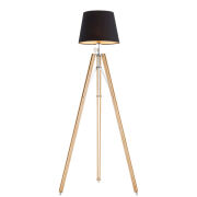 Lampa podłogowa ASTER 3421 Argon Drewniana trójnożna podstawa+ abażur 150 cm