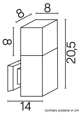 KINKIET ZEWNĘTRZNY CUBE CUBE CB-K DG