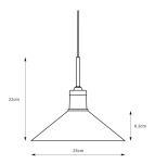 Lampa wisząca Vela 1L E27 108868 Markslojd antyczny mosiądz/zielona Ø25cm - 2