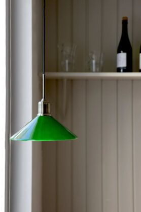 Lampa wisząca Vela 1L E27 108868 Markslojd antyczny mosiądz/zielona Ø25cm