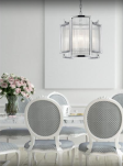 Lampa wisząca SERGIO P0528-08A-F4AC ZumaLine Designerska metal-szkło - 2