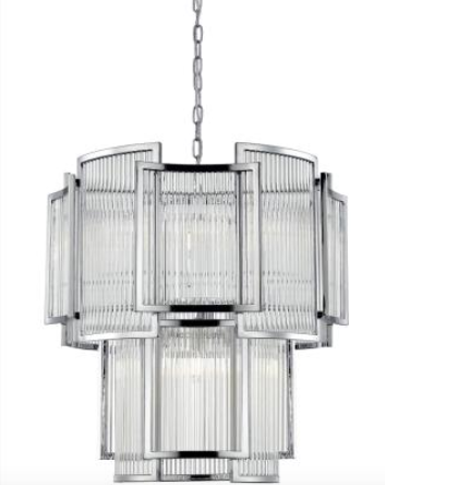 Lampa wisząca SERGIO P0528-08A-F4AC ZumaLine Designerska metal-szkło