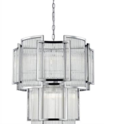 Lampa wisząca SERGIO P0528-08A-F4AC ZumaLine Designerska metal-szkło