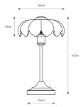 Lampa stołowa Kurage 1L E27 109180 Markslojd antyczny mosiądz/bursztyn 43cm, klosz  Ø26cm - 2