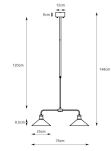 Lampa wisząca Vela 1L 2xE27 109161 Markslojd antyczny mosiądz/zielona 2xØ25cm - 2