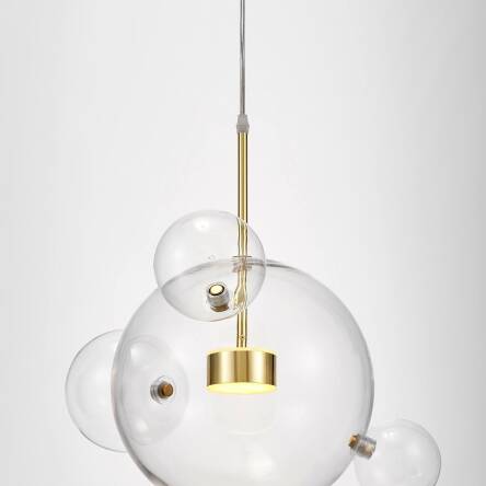 Lampa wisząca NERONI W4 LDP 6016-4 (GB) Lumina Deco molekuły LED złota