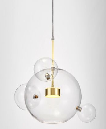 Lampa wisząca NERONI W4 LDP 6016-4 (GB) Lumina Deco molekuły LED złota
