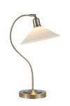 Lampa stołowa Vela 1L E27 108863 Markslojd antyczny mosiądz/biała 49,5cm, klosz Ø25cm - 2