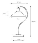 Lampa stołowa Vela 1L E27 108863 Markslojd antyczny mosiądz/biała 49,5cm, klosz Ø25cm - 2