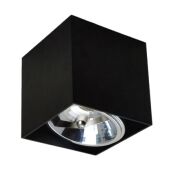 PLAFON ZUMA LINE BOX SL 1 SPOT 90432 Z ALUMINIUM W KOLORZE CZARNYM TECHNICZNA KWADRAT KOSTKA