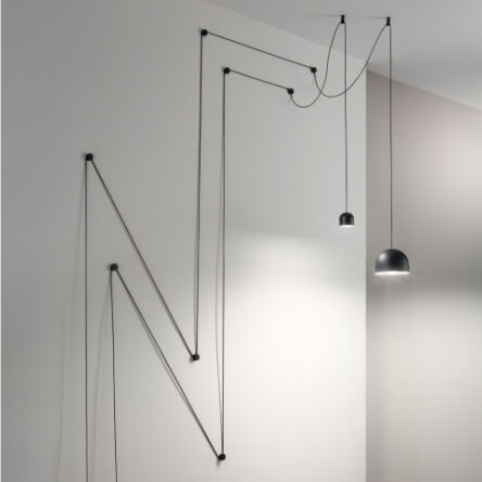 KINKIET  Tall Sp1 Big 196787 NOWOCZESNY IP20  METAL  oprawa wisząca w kolorze czarny Ideal Lux LAMPA WEWNĘTRZNA  