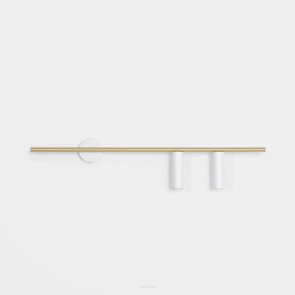 Minimalistyczny kinkiet TREVO 2 WHITE BRASS (right)