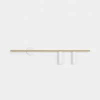 Minimalistyczny kinkiet TREVO 2 WHITE BRASS (right)