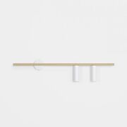 Minimalistyczny kinkiet TREVO 2 WHITE BRASS (right)