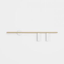 Minimalistyczny kinkiet TREVO 2 WHITE BRASS (right)