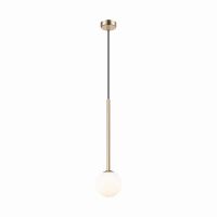 Lampa wisząca biały szklany klosz ARCTURUS kolor złoty - P0574-01F-F7AA Zuma Line