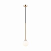 Lampa wisząca biały szklany klosz ARCTURUS kolor złoty - P0574-01F-F7AA Zuma Line