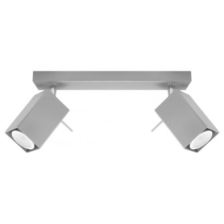  Efektowna lampa sufitowa listwa MERIDA 2 Szary SL.0456  SOLLUX LIGHTING nowoczesny klosze tuby 30 cm długości