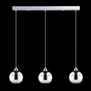 Lampa wisząca Martin MDM1671/3 Italux styl nowoczesny lampa ma kolor chromu klosze są kuliste podsufitka na listwie