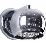 LAMPA ŚCIENNA KINKIET ZUMA LINE CRYSTAL W0076-01D KRYSZTAŁKI NOWOCZESNA NASTROJOWA SZKLANY KLOSZ 