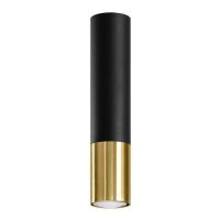 Lampa sufitowa LOOPEZ SL.0951 Sollux czarno -złota tuba GU10