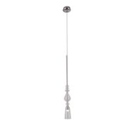 Lampa wisząca Murano  B P0246  Maxlight podłużna pojedyncza oprawa szklana transparentna nietypowy kształt