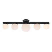 Lampa sufitowa PURO CEILING/WALL 5L BLACK/OPAL IP44 MARKSLOJD 108067 