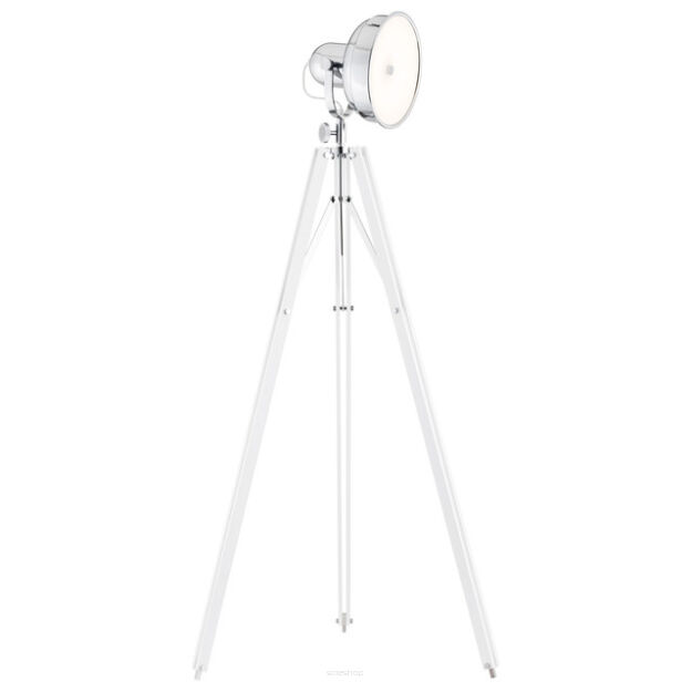 Lampa stojąca FOTO NEW 3356 Argon Trójnóg podstawa z białego drewna
